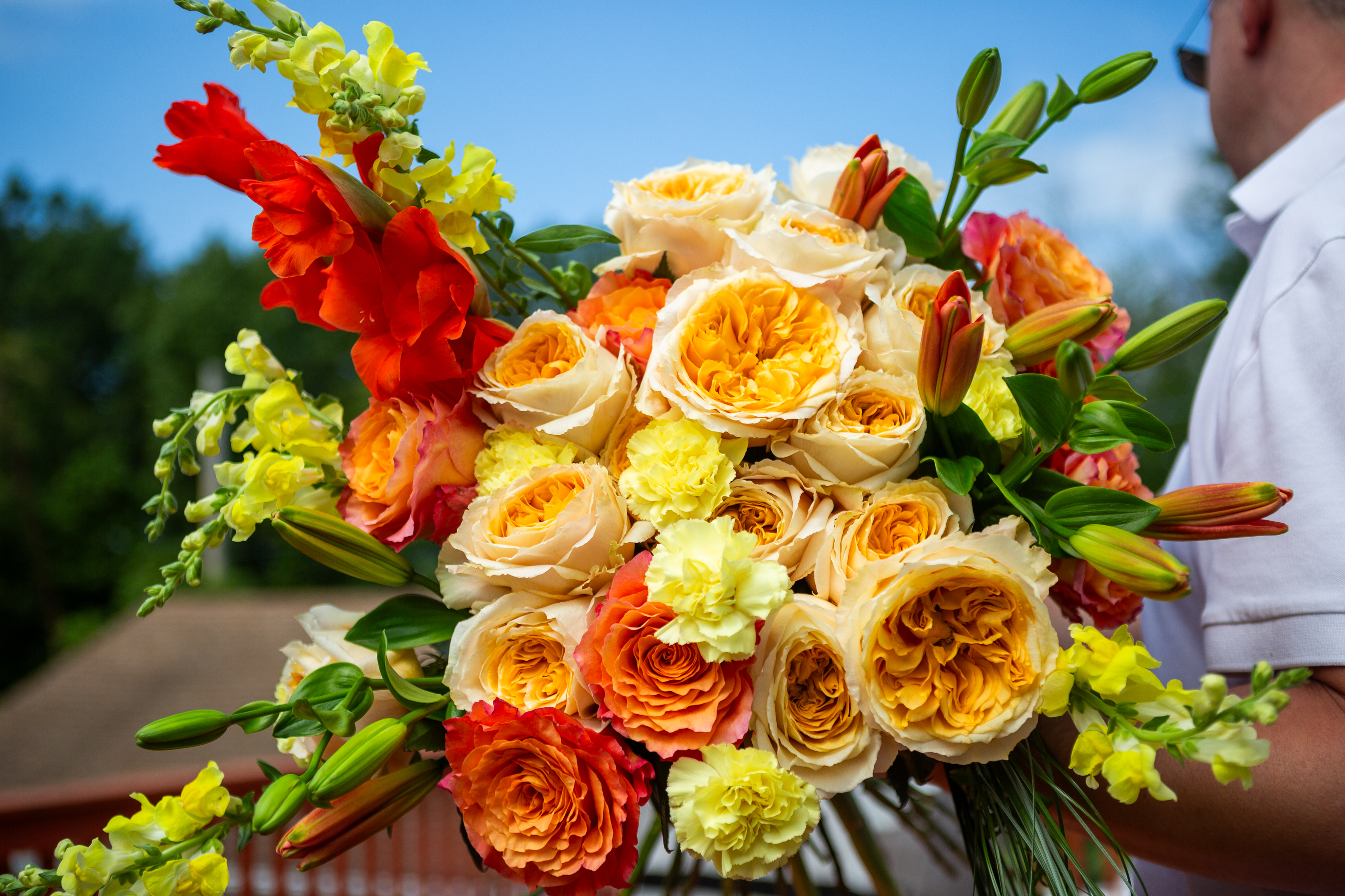 Harvest Abundance — a lush fall harvest bouquet with autumn blooms, Livingston NJ florist